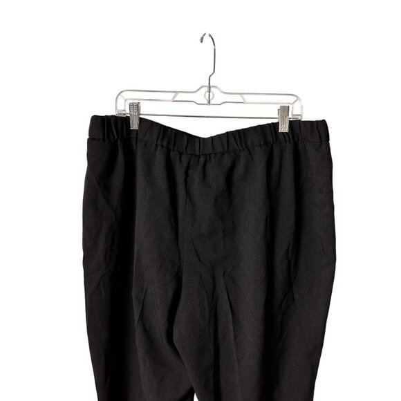 Anne Klein 2XL Womens Dress Black Elastic Waist Pants Polyester Blend - Picture 4 of 14